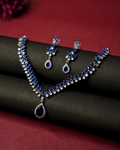 Chic Necklace Set with Earrings – American Diamond