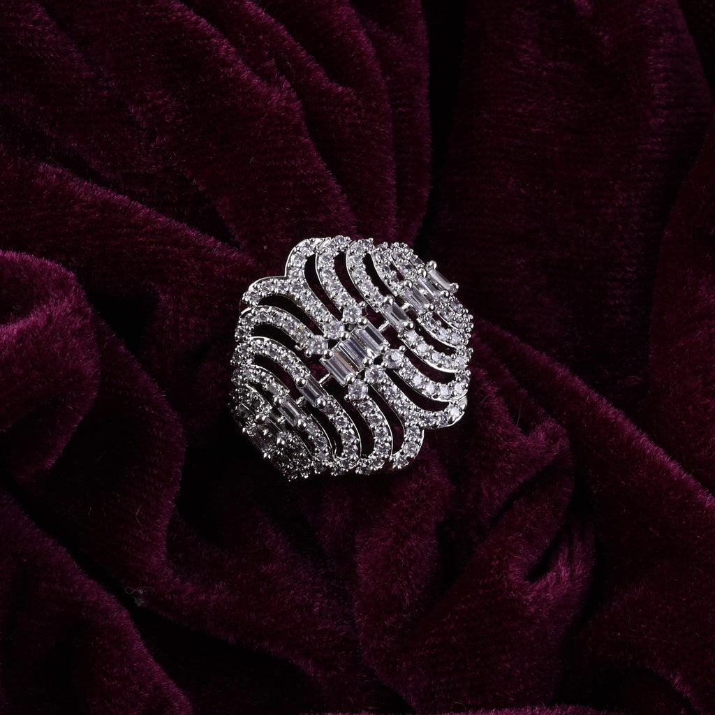 Diamond Halo Emblem Ring