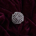 Diamond Halo Emblem Ring