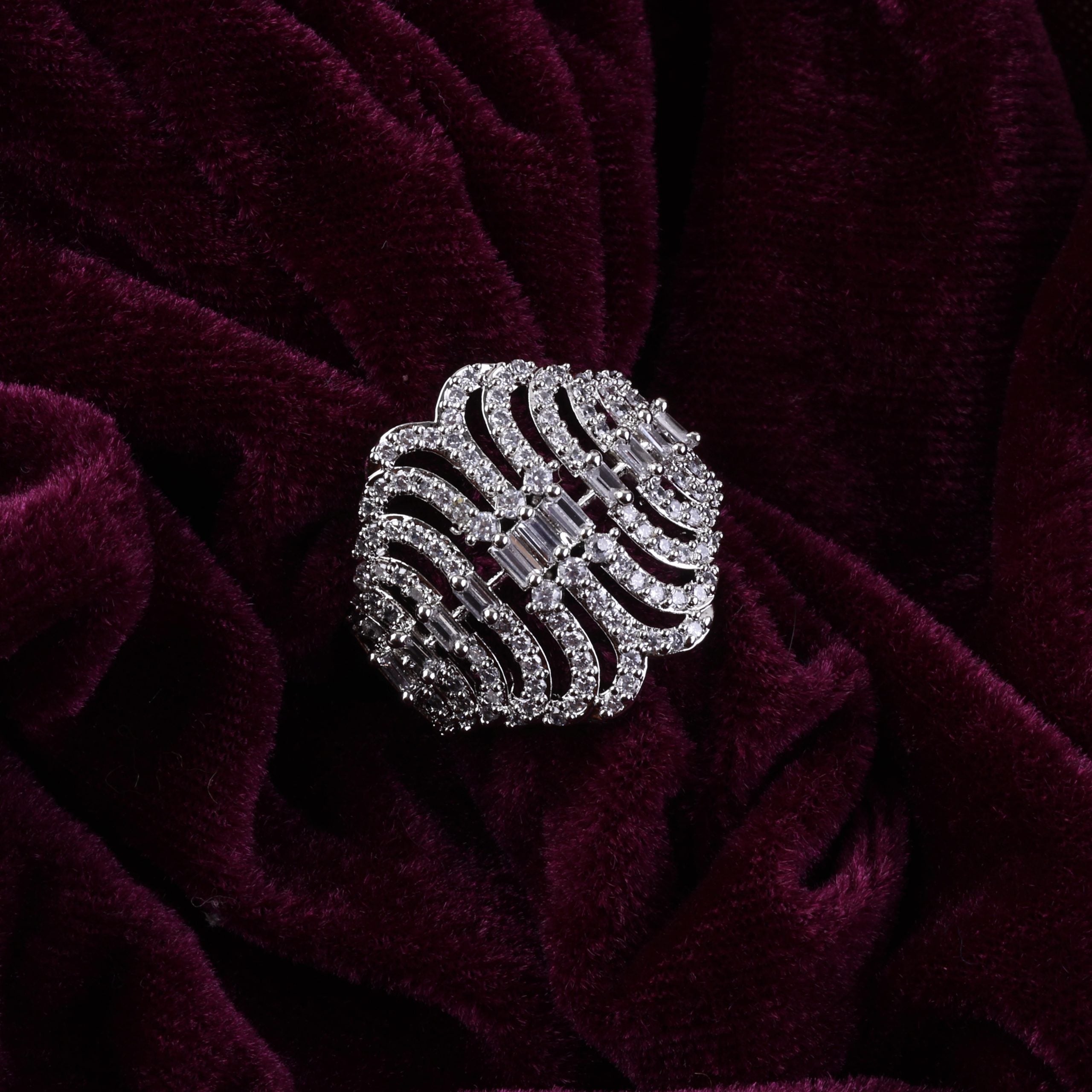Diamond Halo Emblem Ring