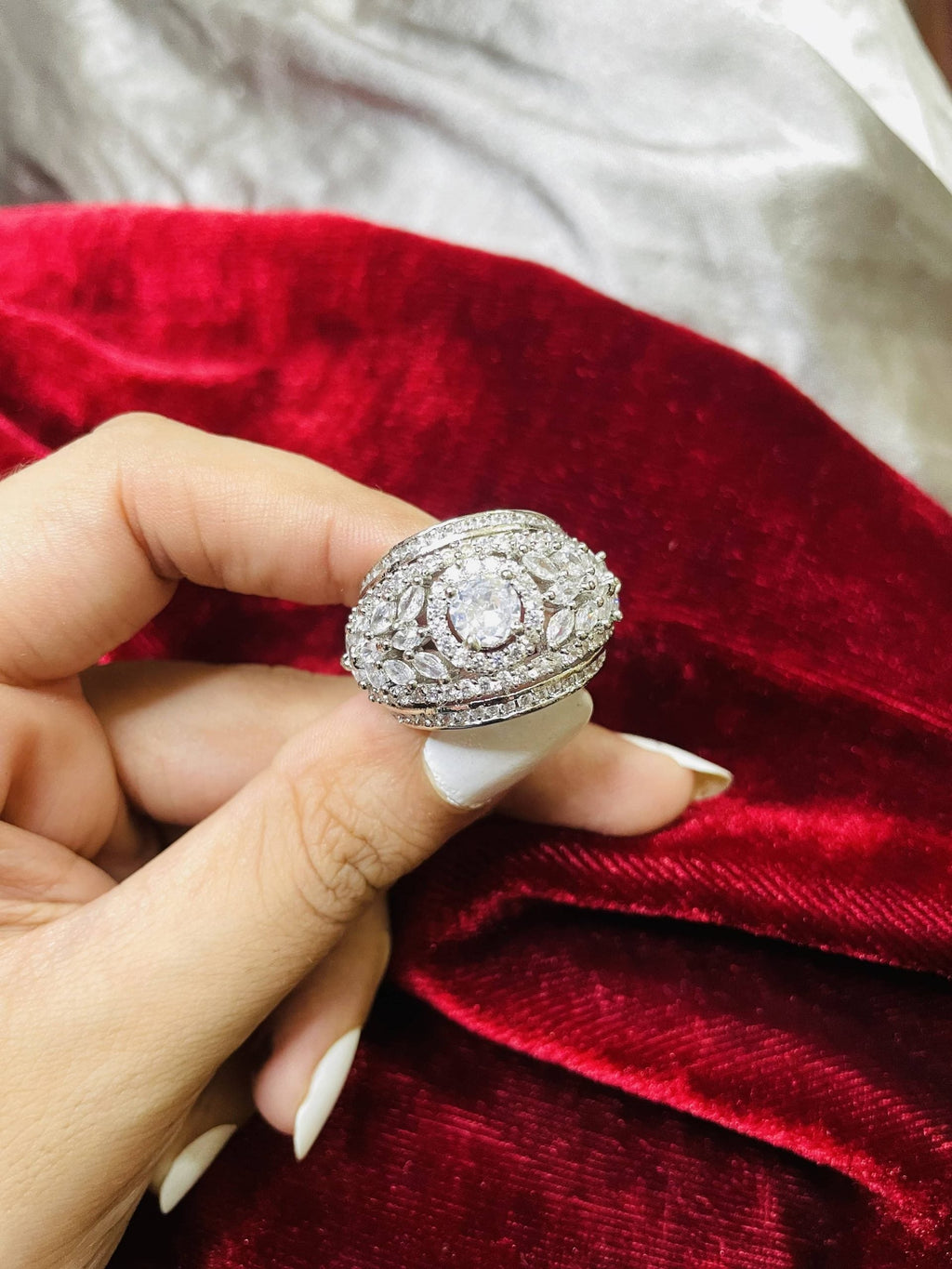 Luxe Rectangle Cut Halo Ring