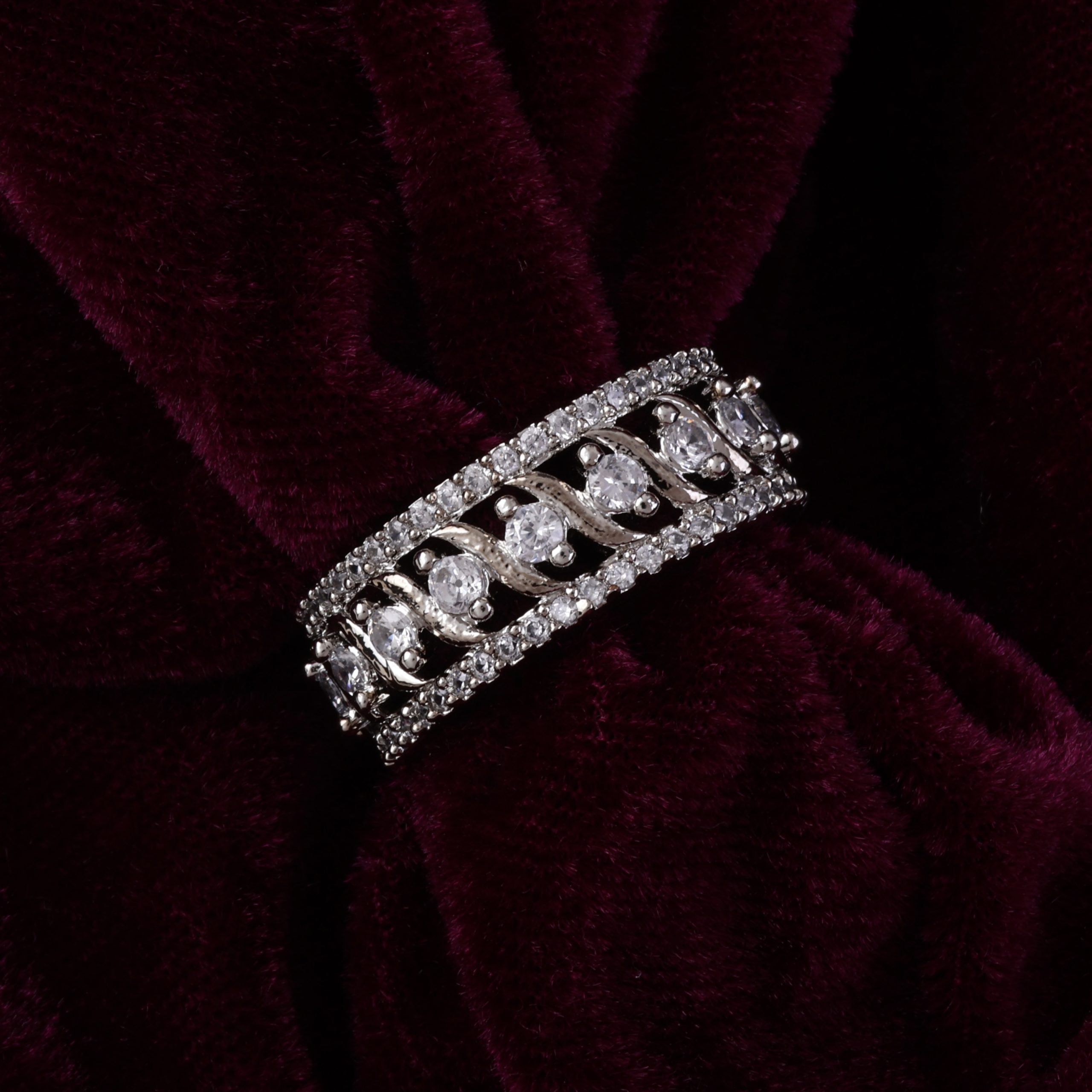 Celeste Square Halo Ring
