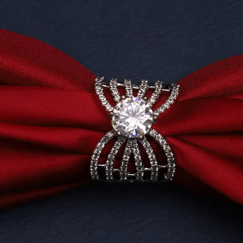 Moonbeam Square Halo Ring