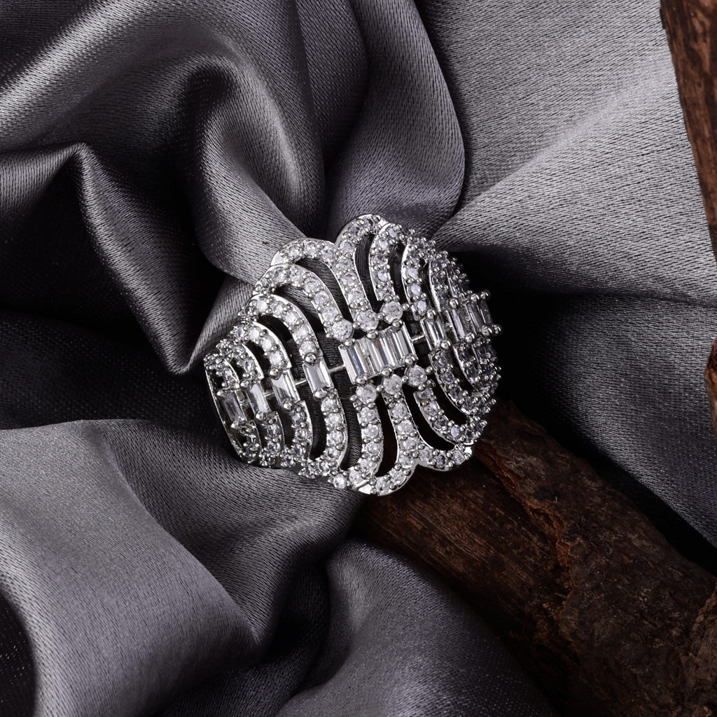 Diamond Halo Emblem Ring