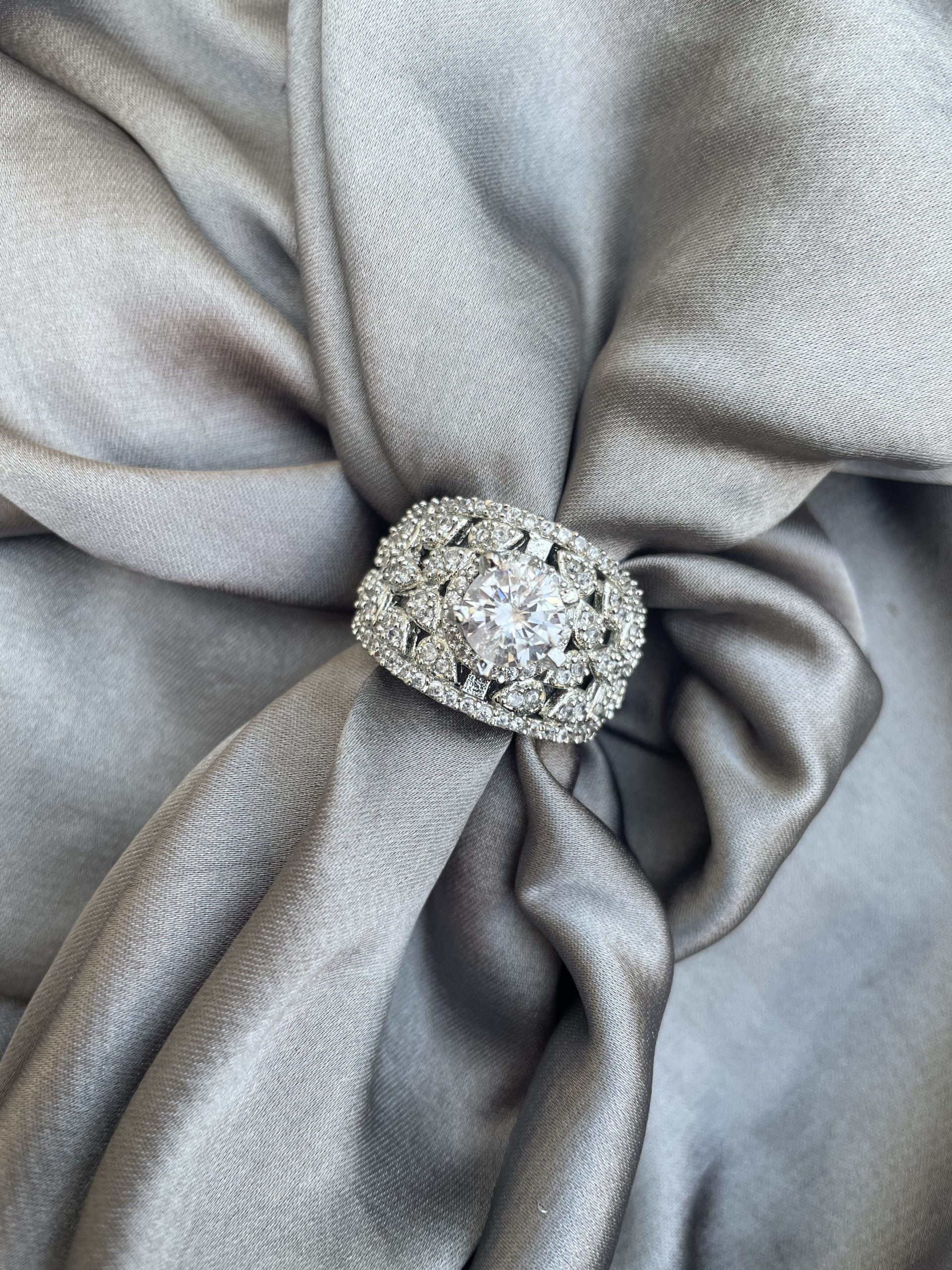 Grand Halo Diamond Ring