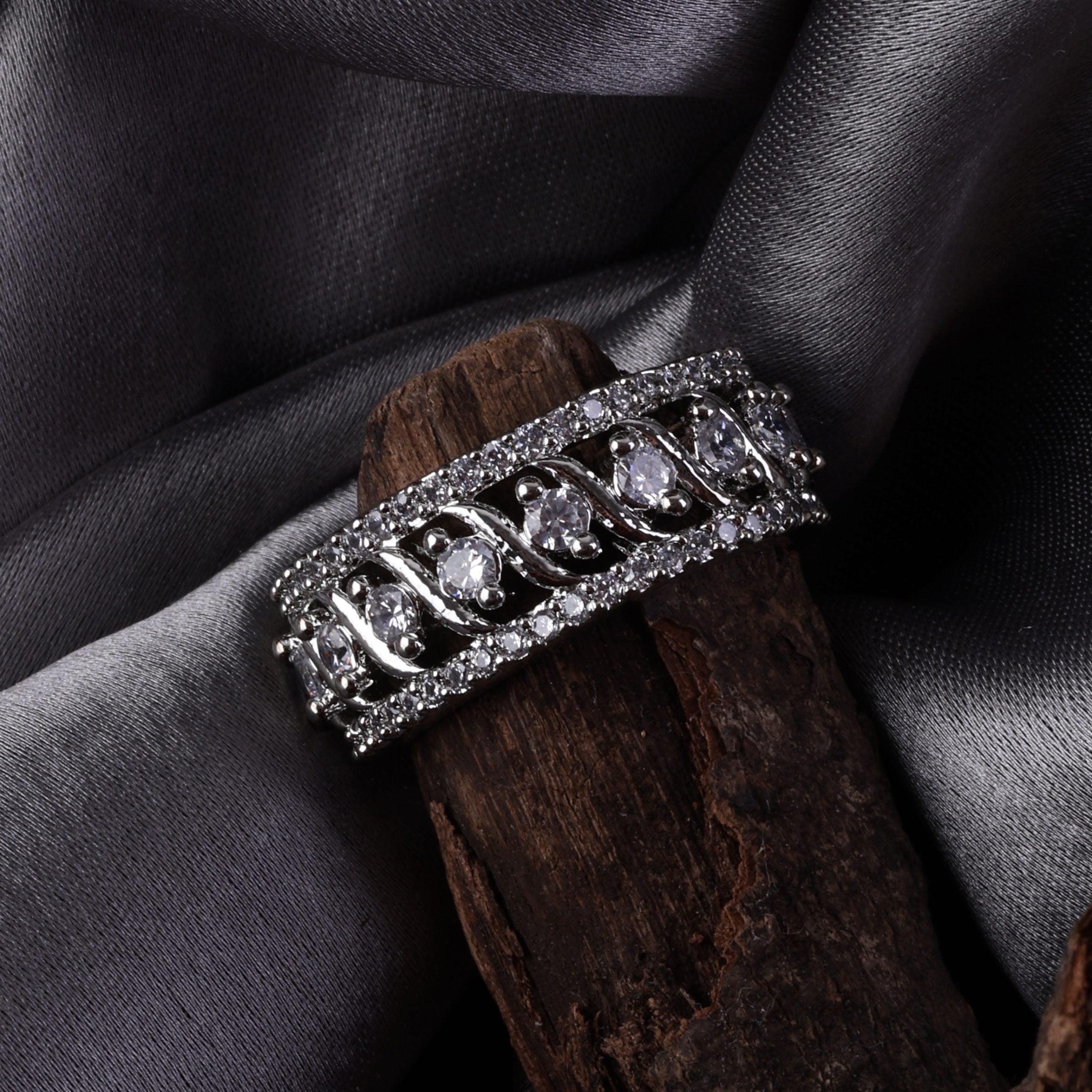 Celeste Square Halo Ring
