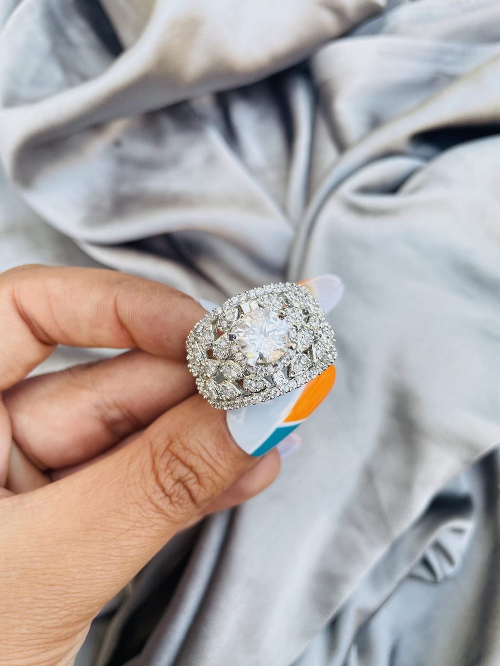 Grand Halo Diamond Ring