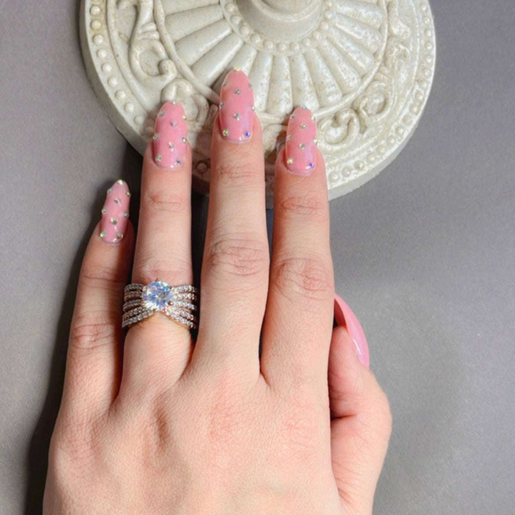 Moonbeam Square Halo Ring