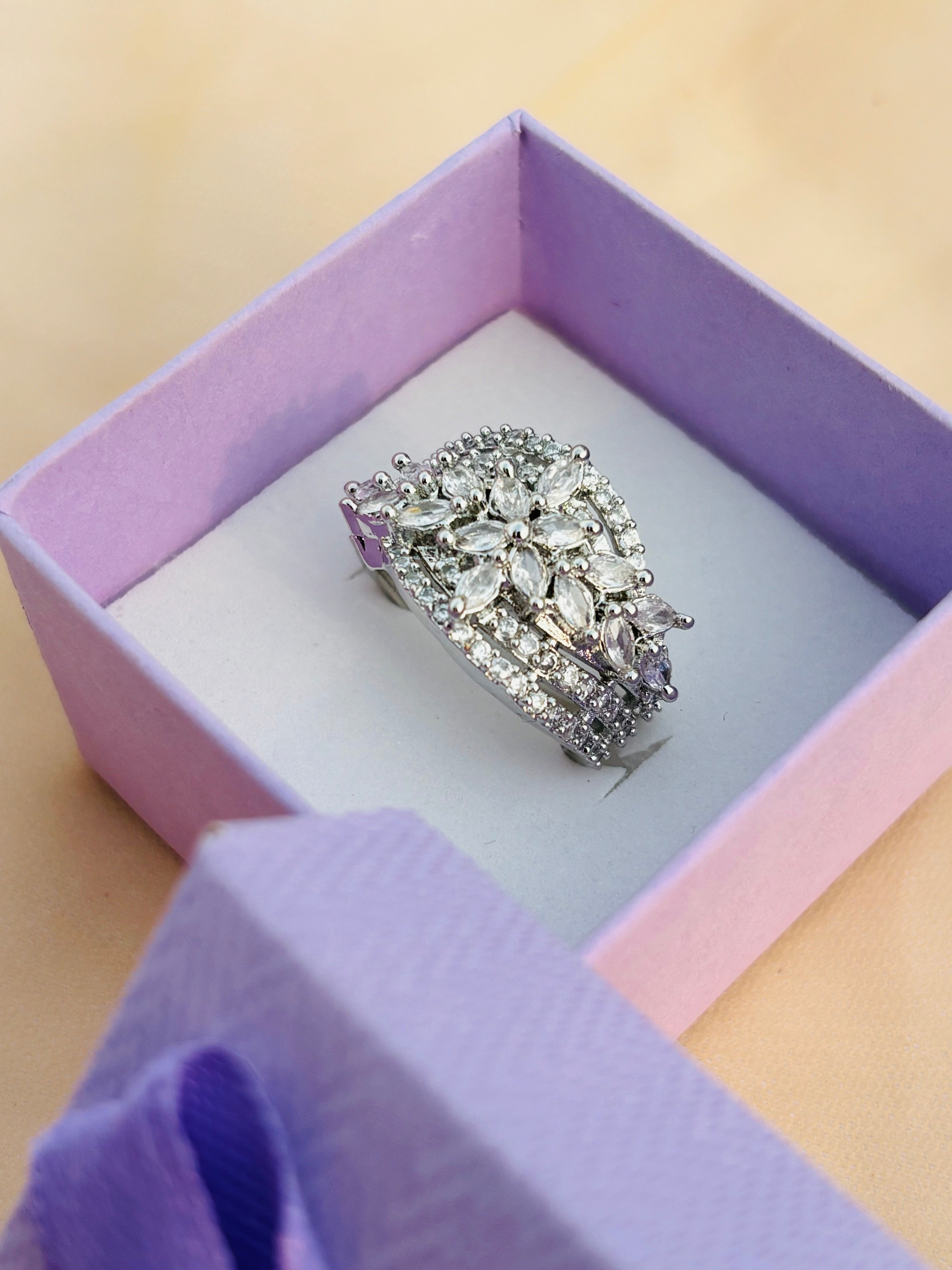 Evergreen Halo Engagement Ring