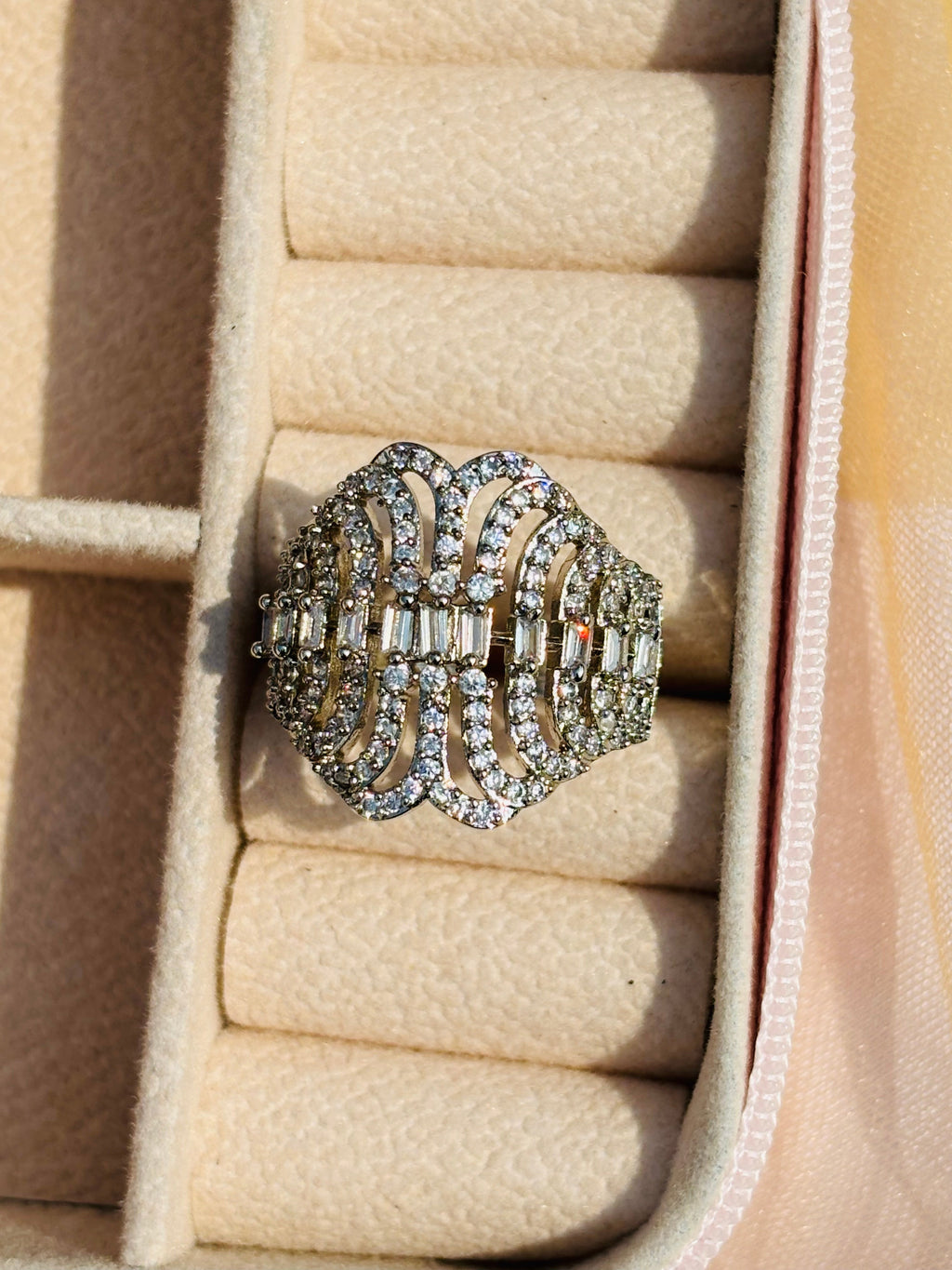 Diamond Halo Emblem Ring