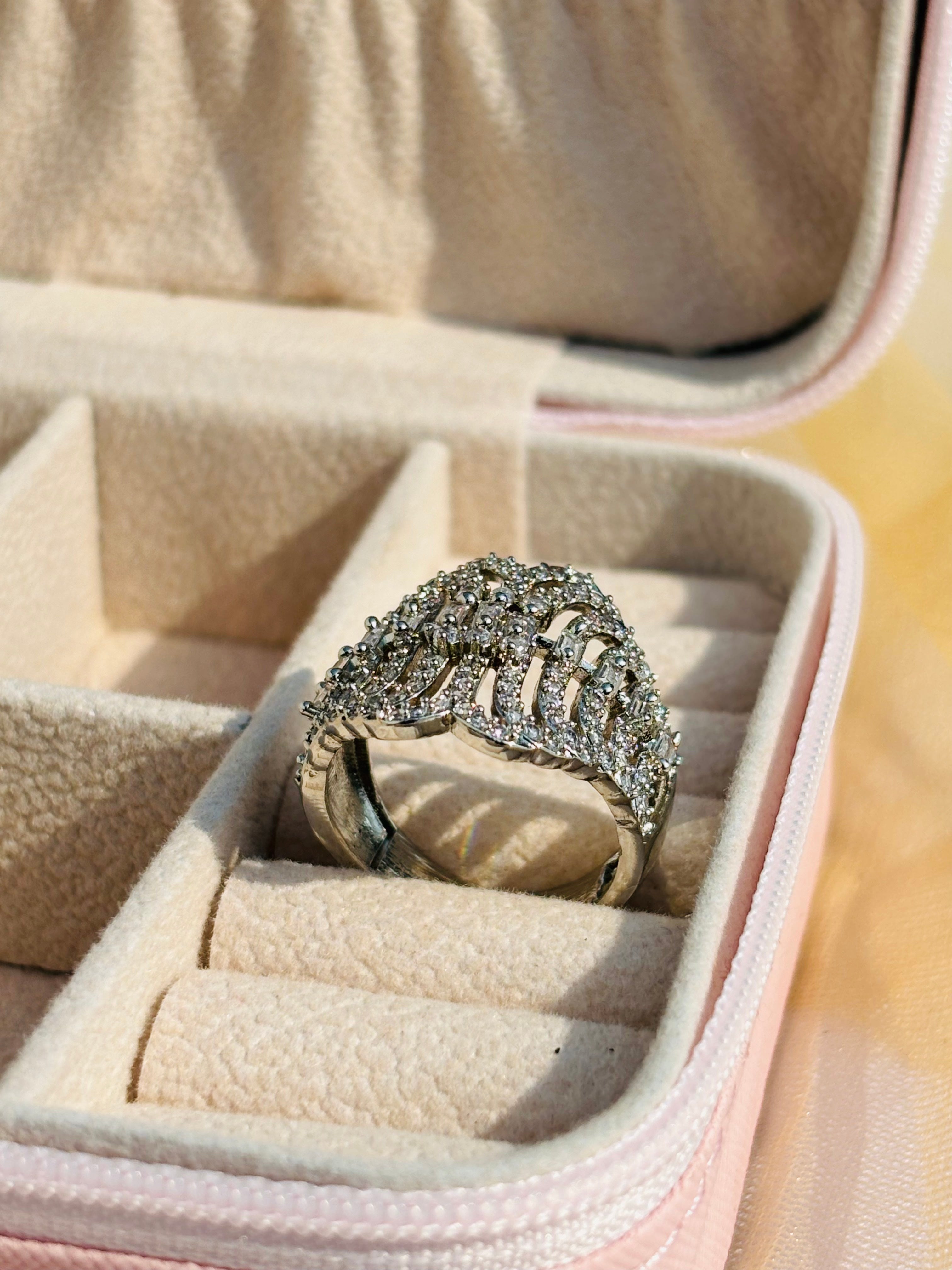 Diamond Halo Emblem Ring