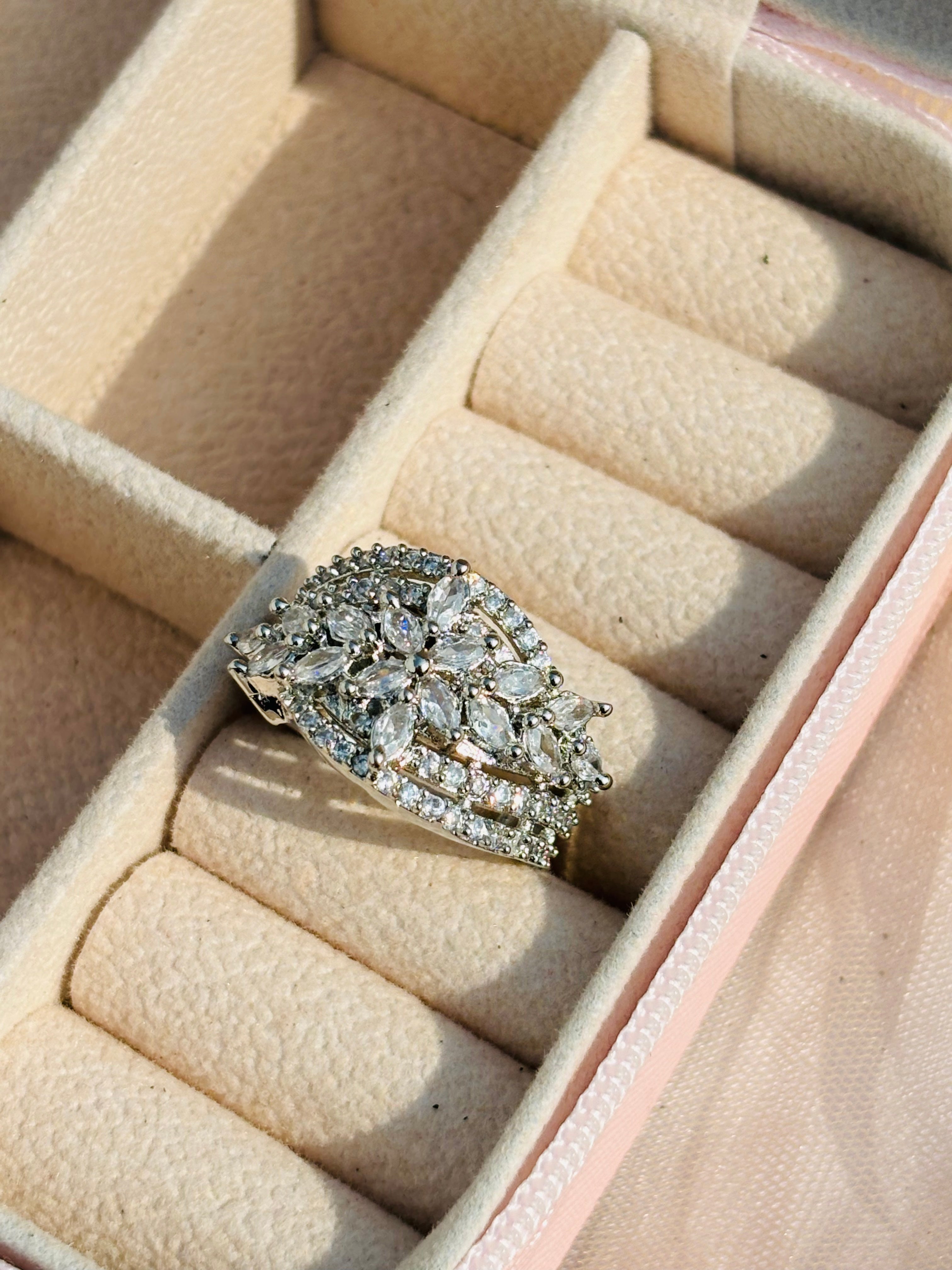Evergreen Halo Engagement Ring