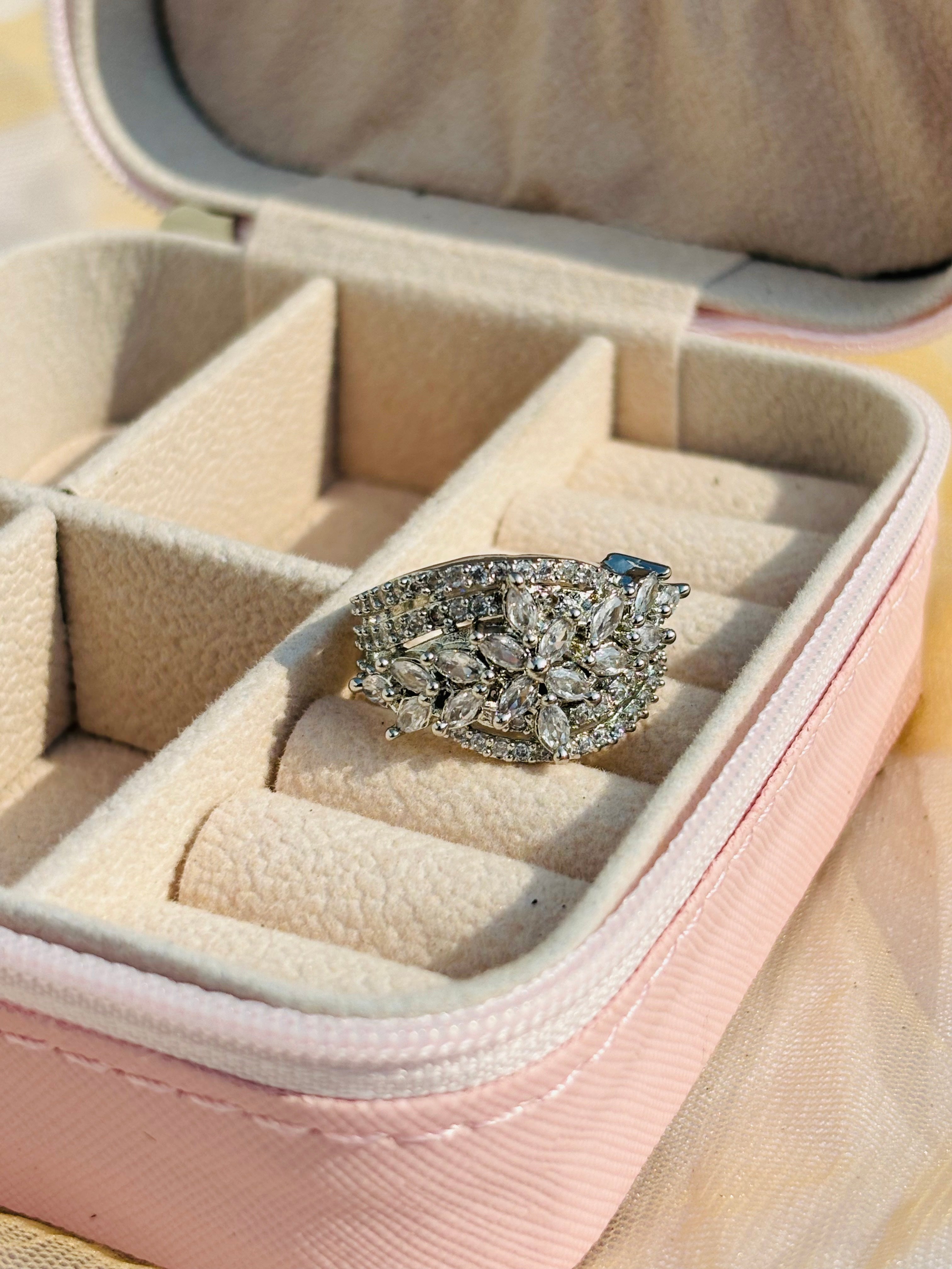 Evergreen Halo Engagement Ring