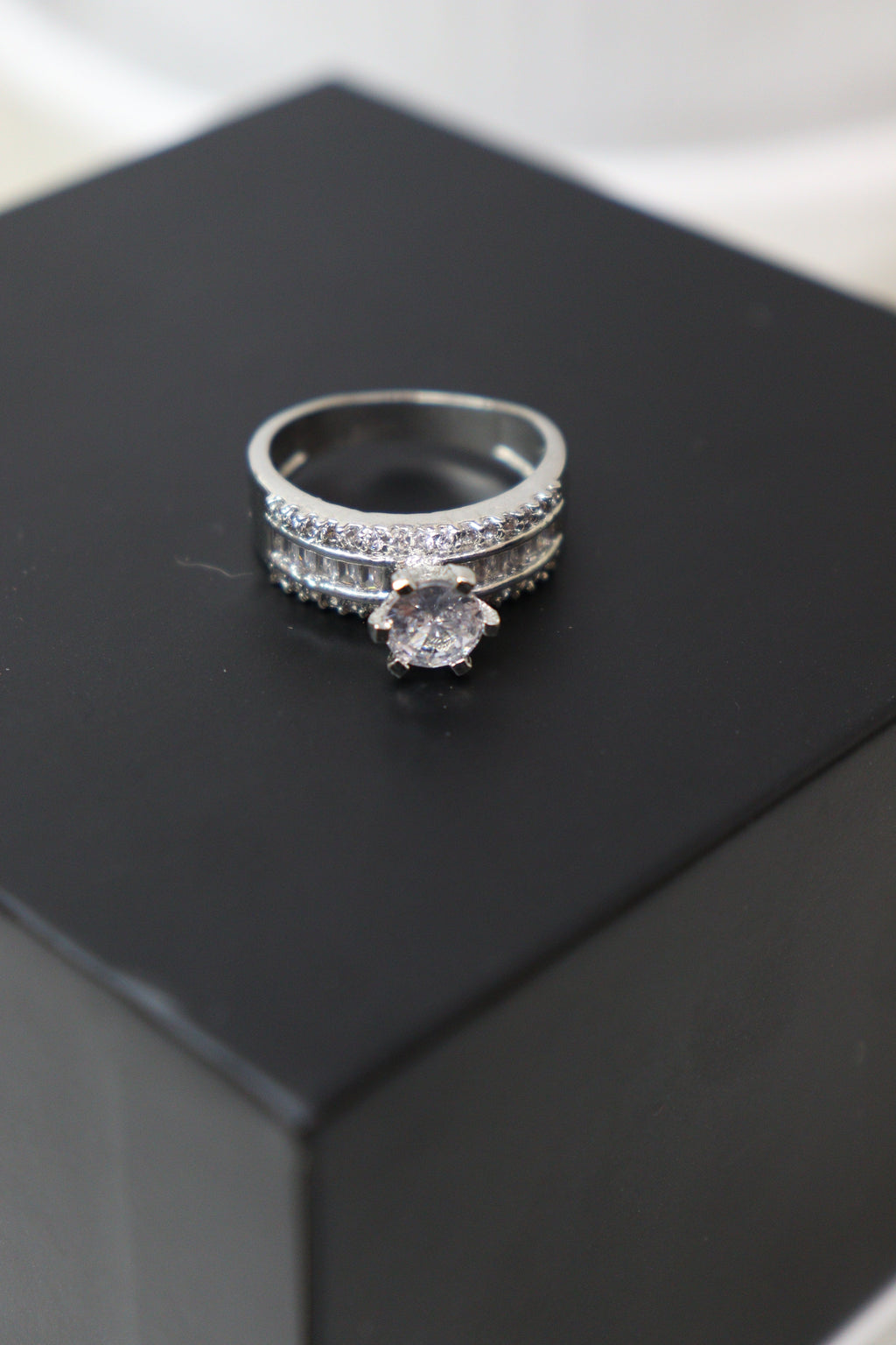 Sovereign Halo Emerald Ring