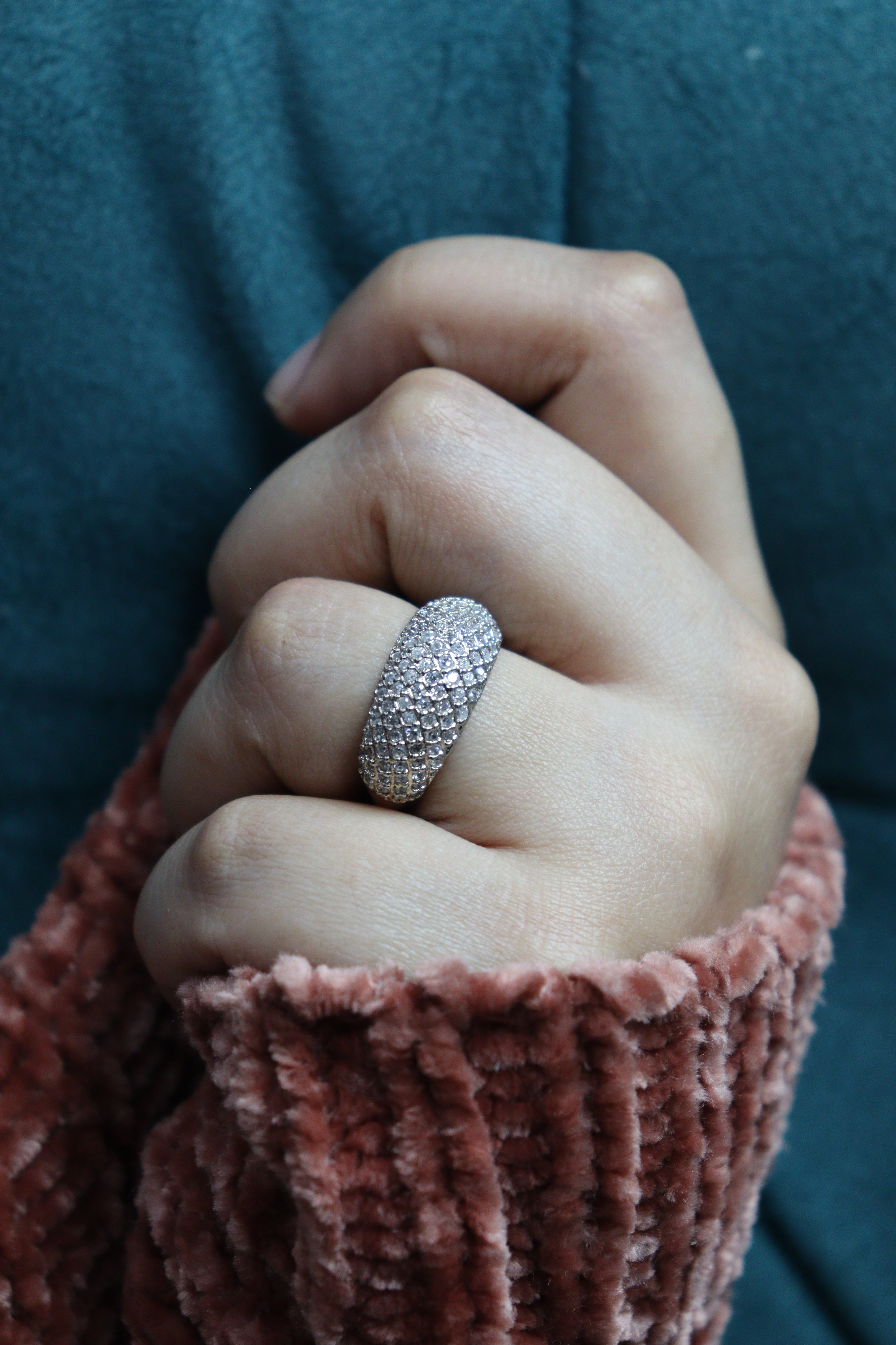 Diamond Crown Reflection Ring