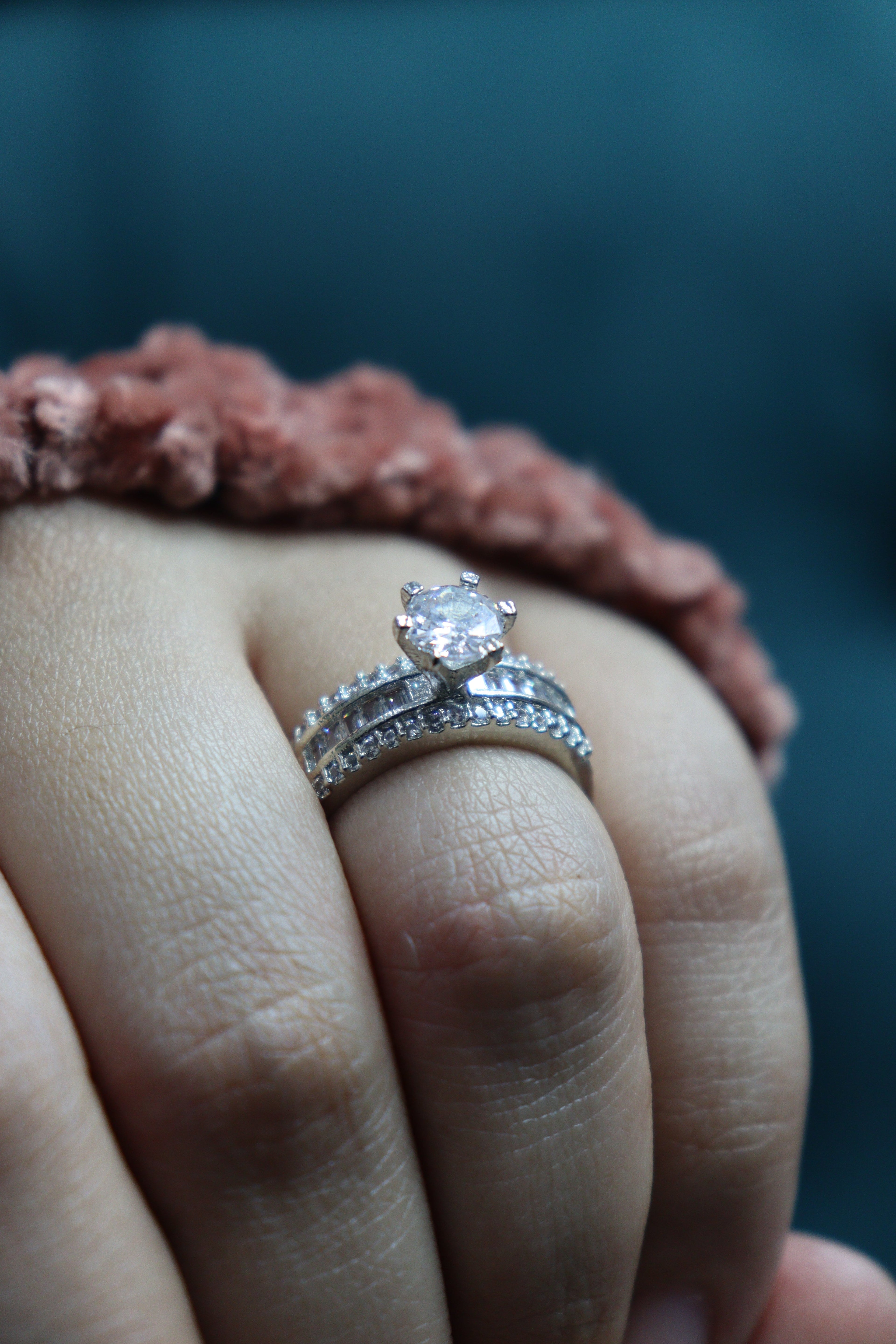 Sovereign Halo Emerald Ring