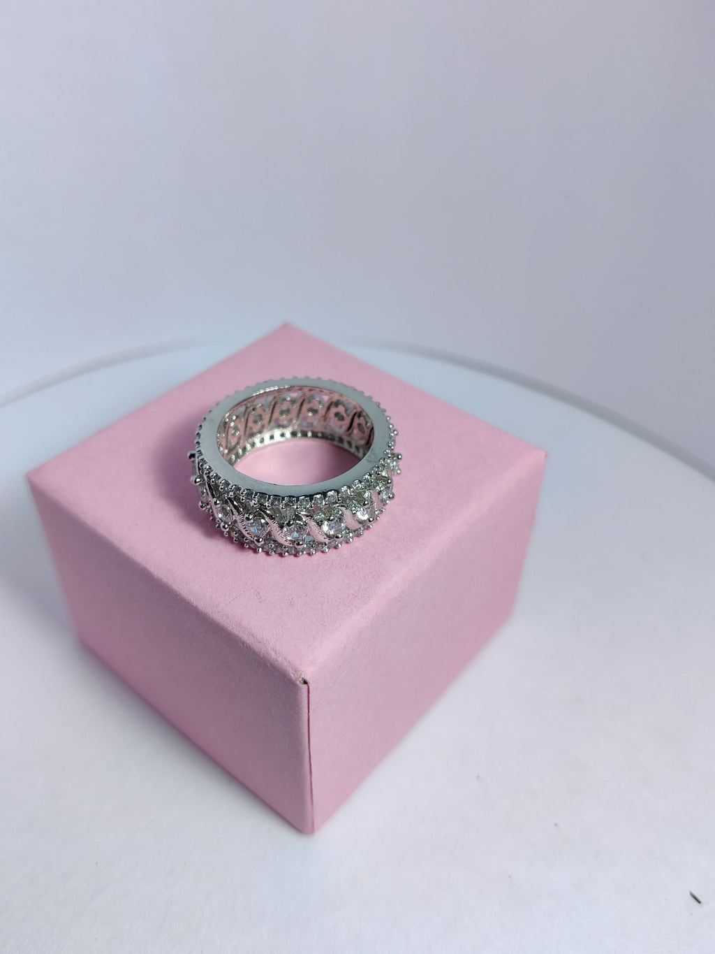 Celeste Square Halo Ring
