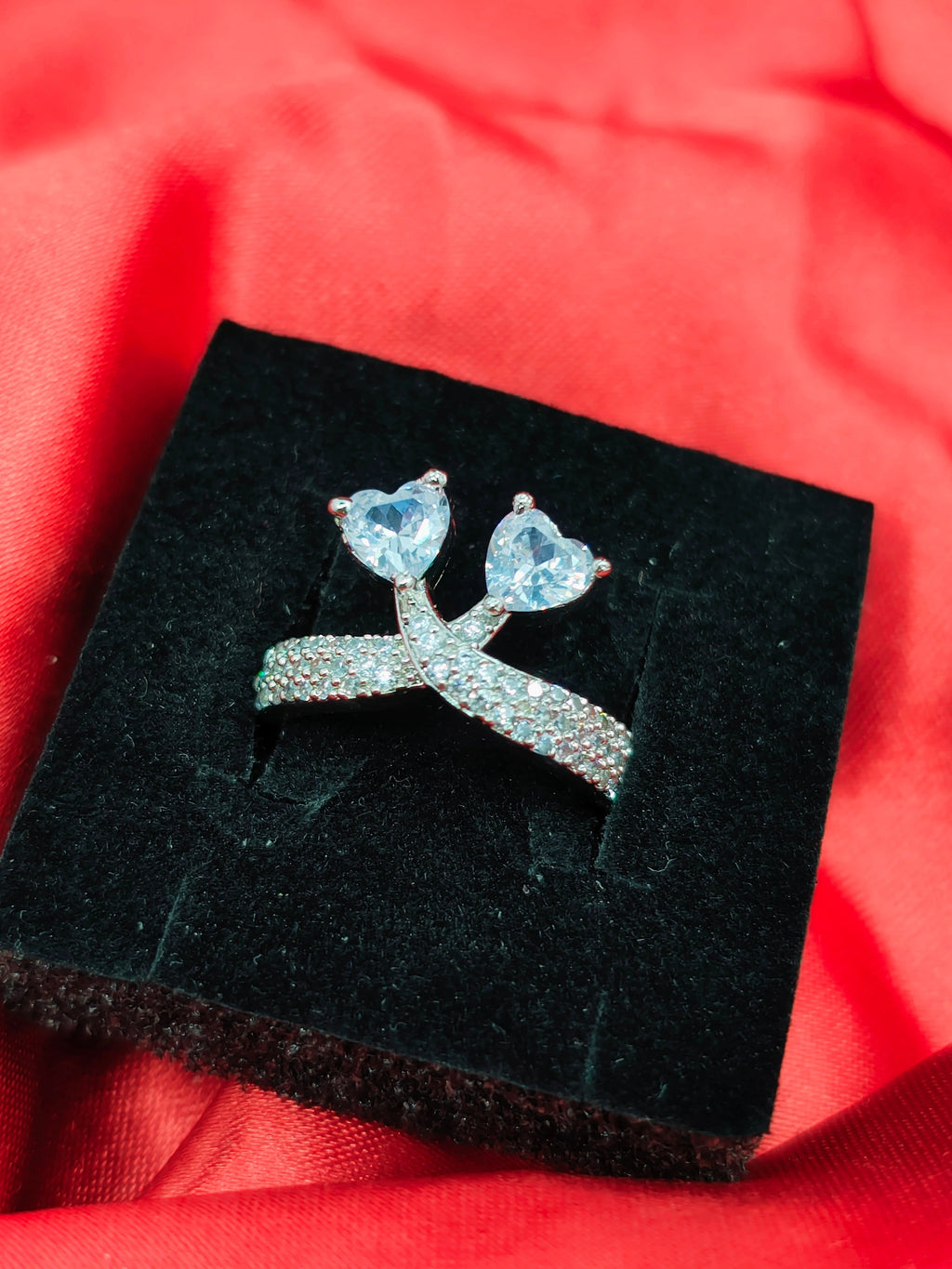 Crystal Crown Engagement Ring