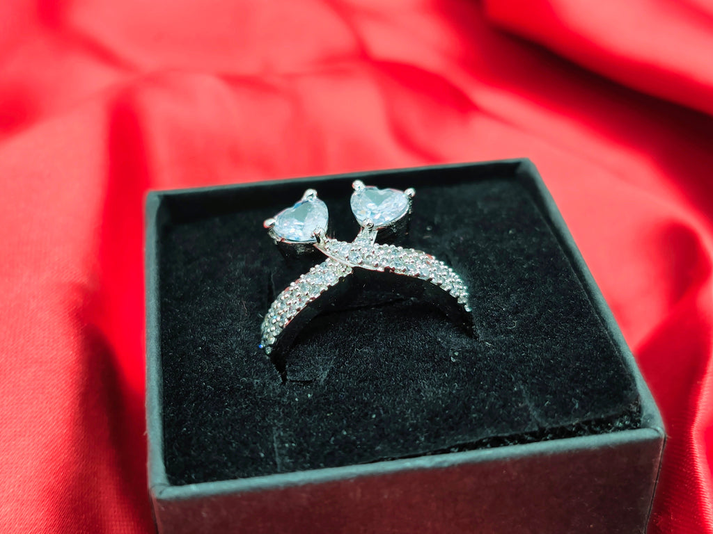 Crystal Crown Engagement Ring