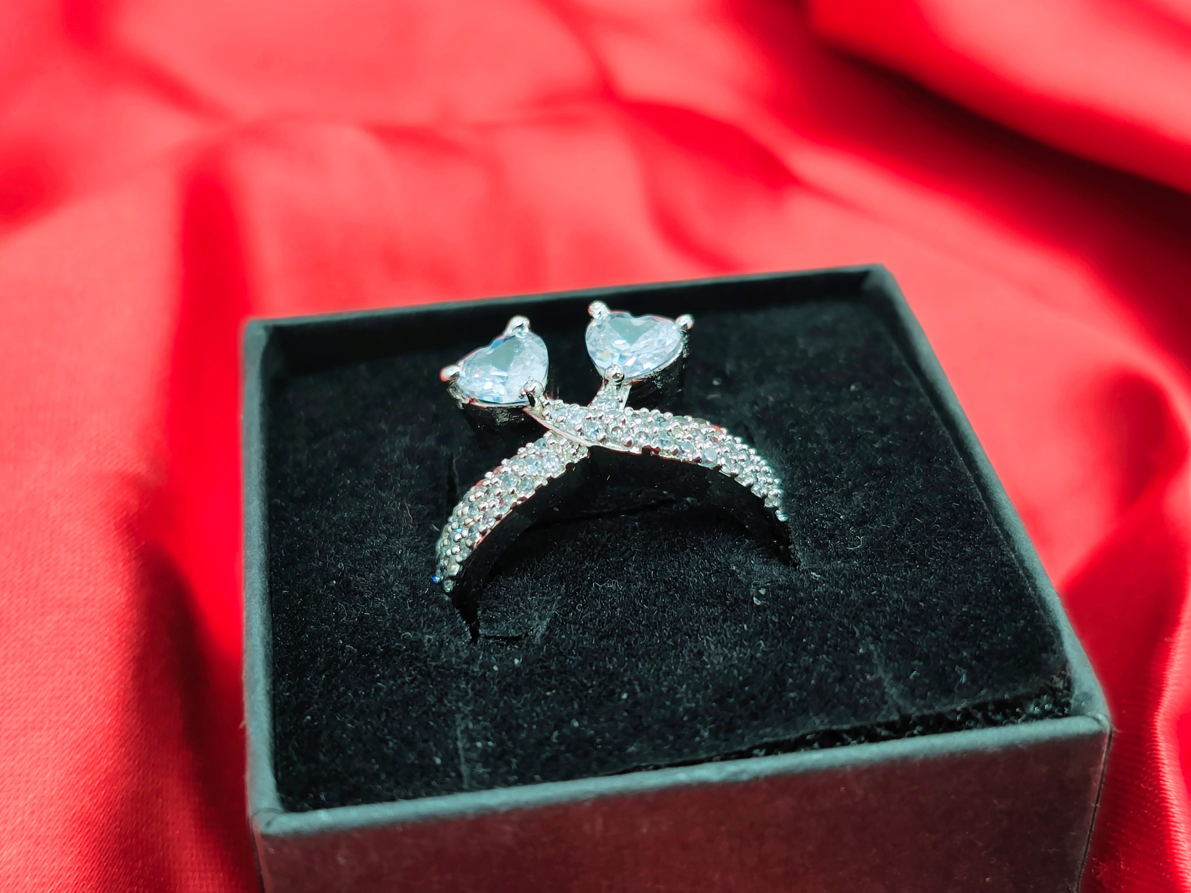 Crystal Crown Engagement Ring