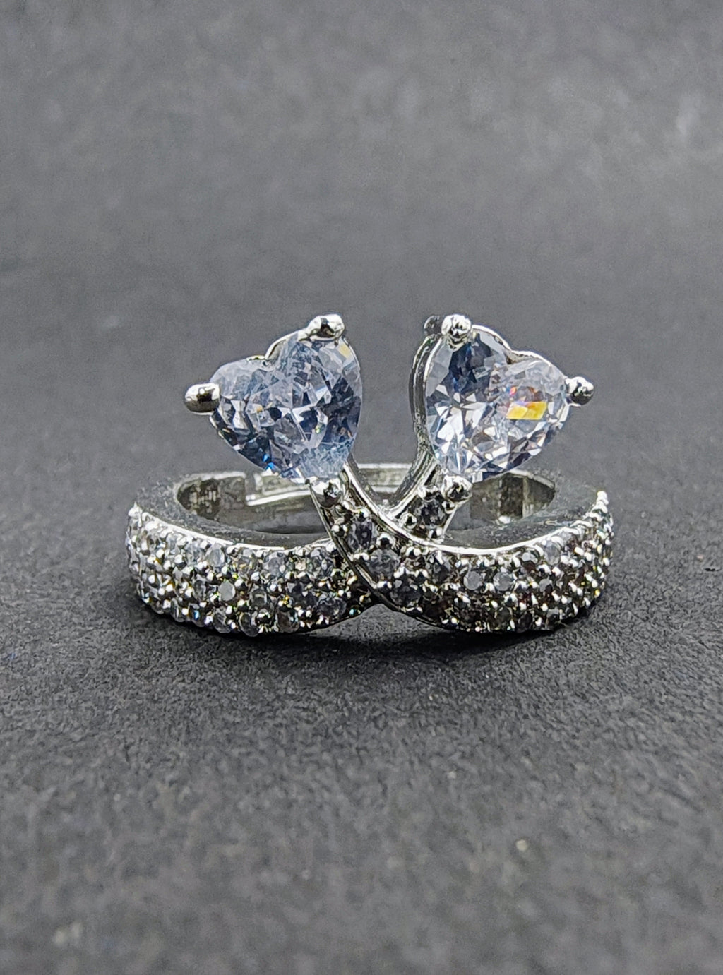 Crystal Crown Engagement Ring
