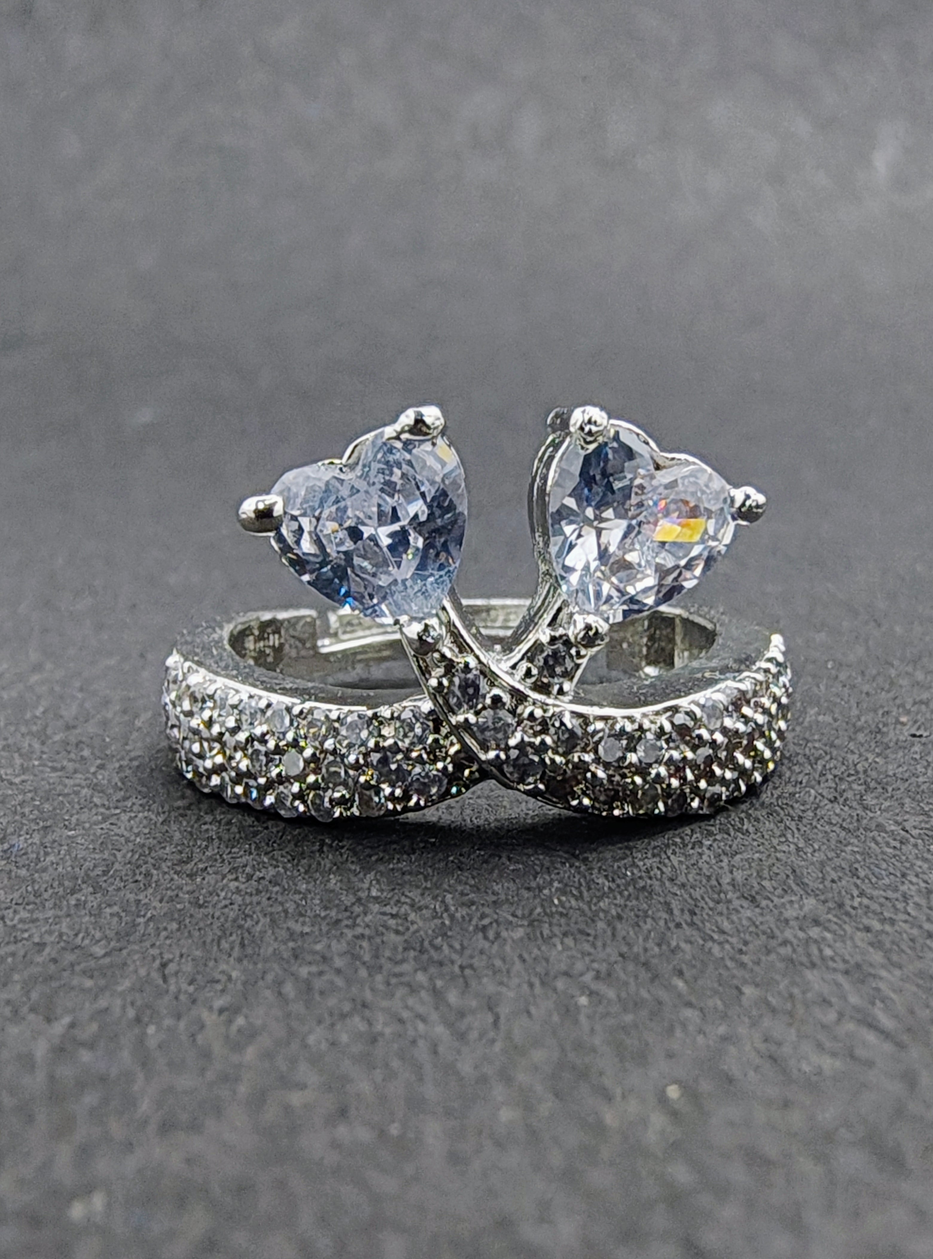 Crystal Crown Engagement Ring