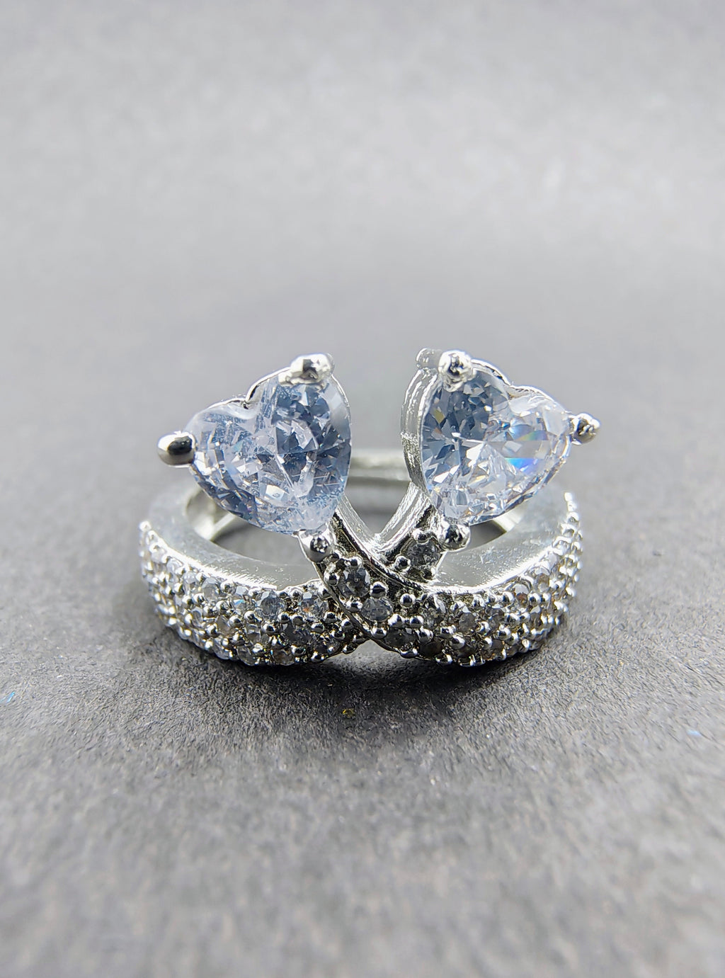 Crystal Crown Engagement Ring