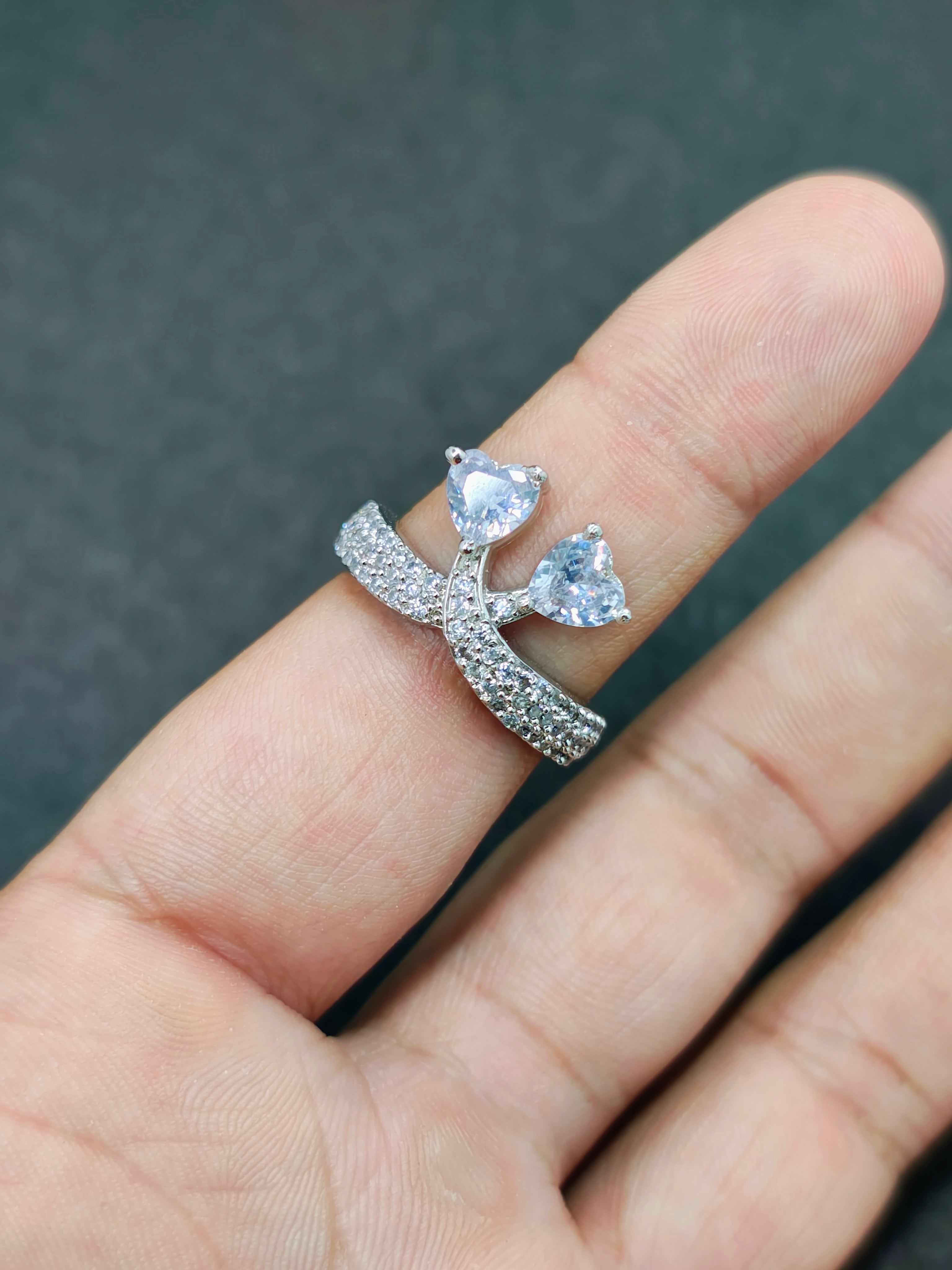 Crystal Crown Engagement Ring
