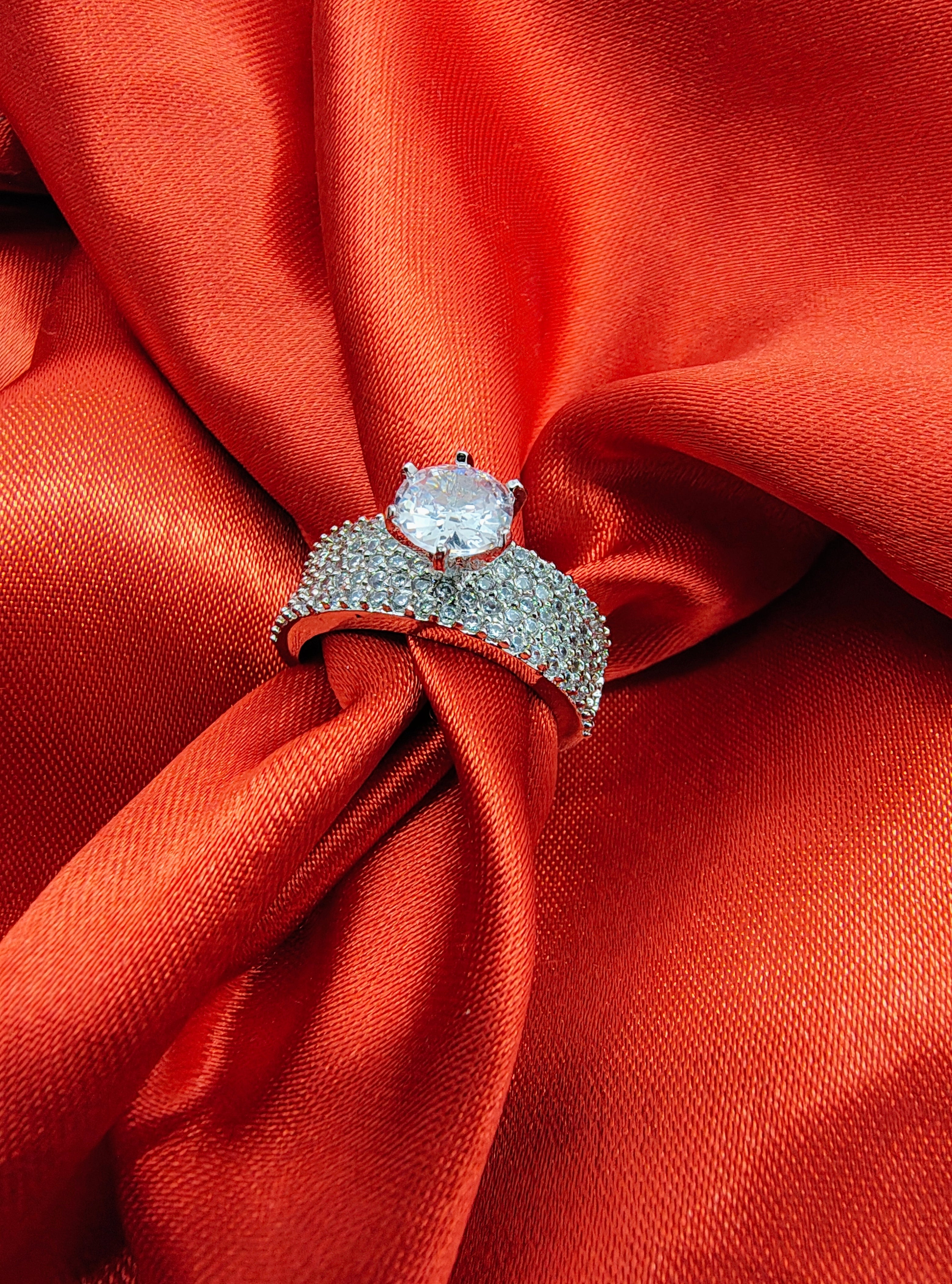 Celestial Square Halo Ring