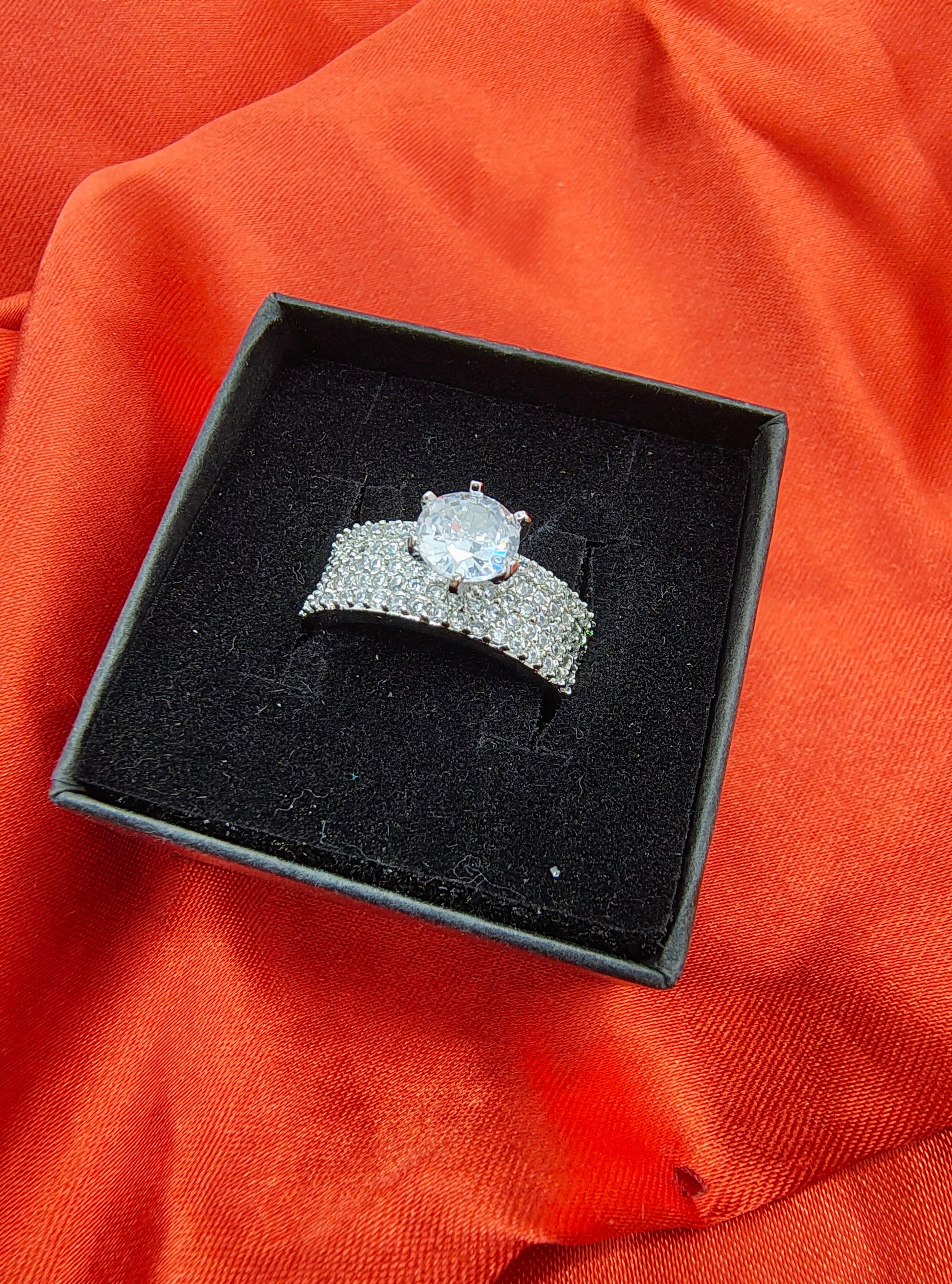 Celestial Square Halo Ring