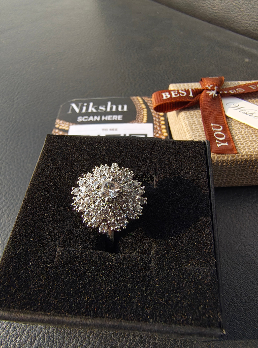 Evergreen Halo Engagement Ring