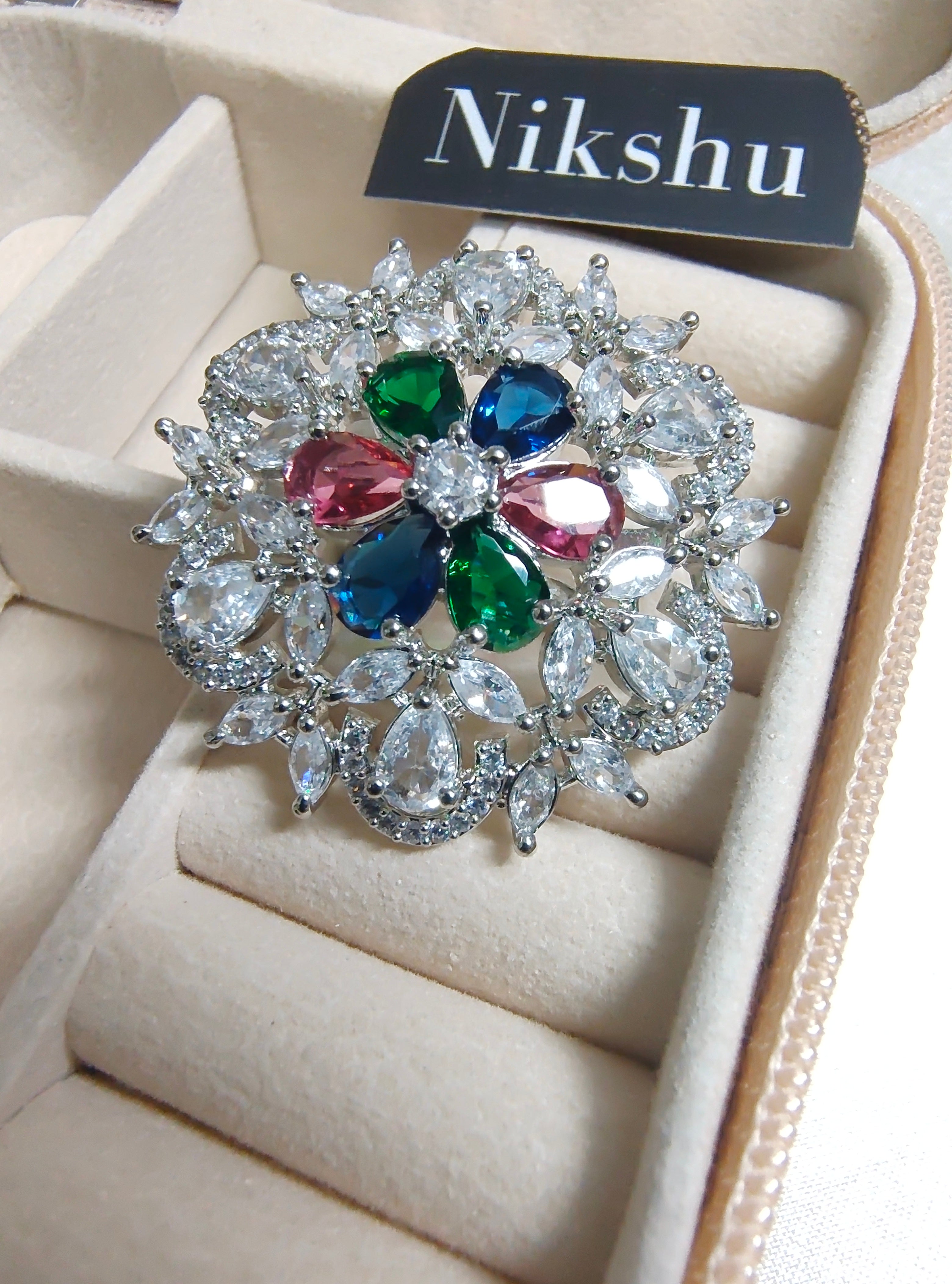 Twilight Crown Diamond  cocktail Ring