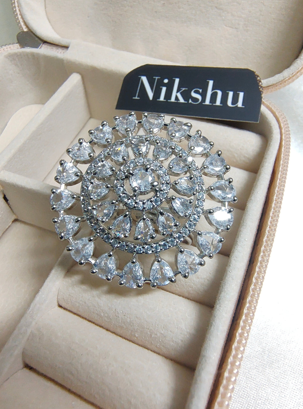 Platinum Halo Promise Ring