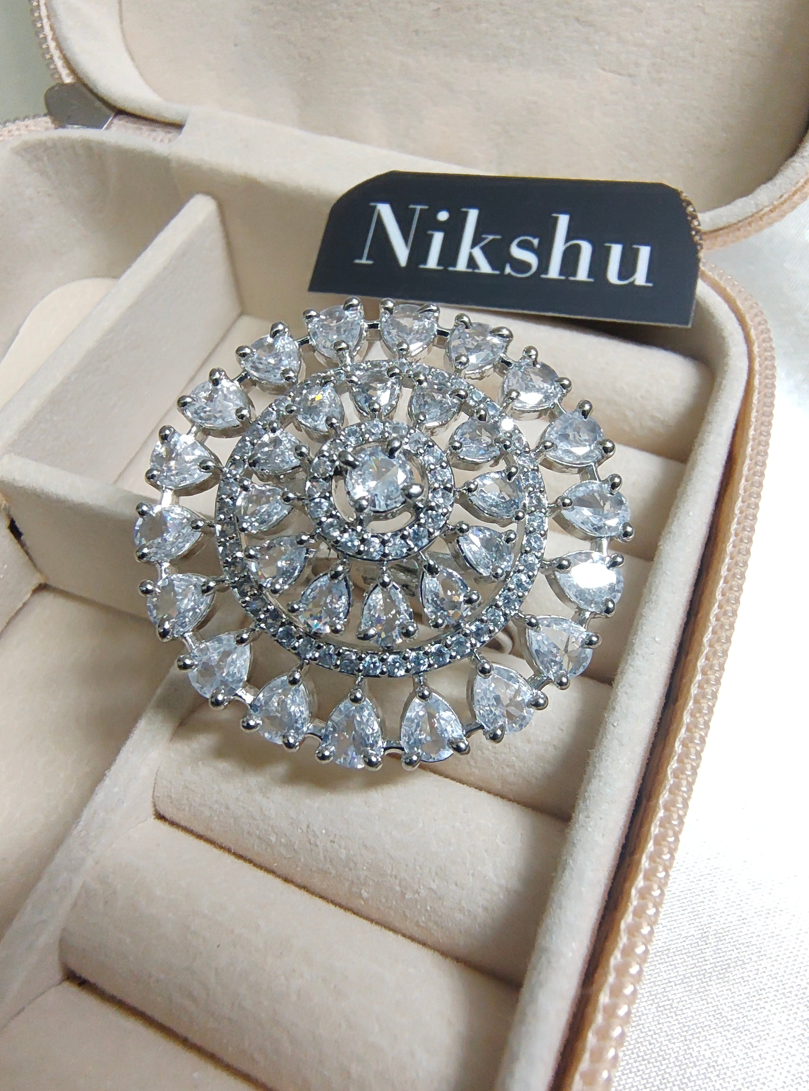 Platinum Halo Promise Ring