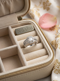 Classic Emerald Cut Diamond Ring with Double Pave Band